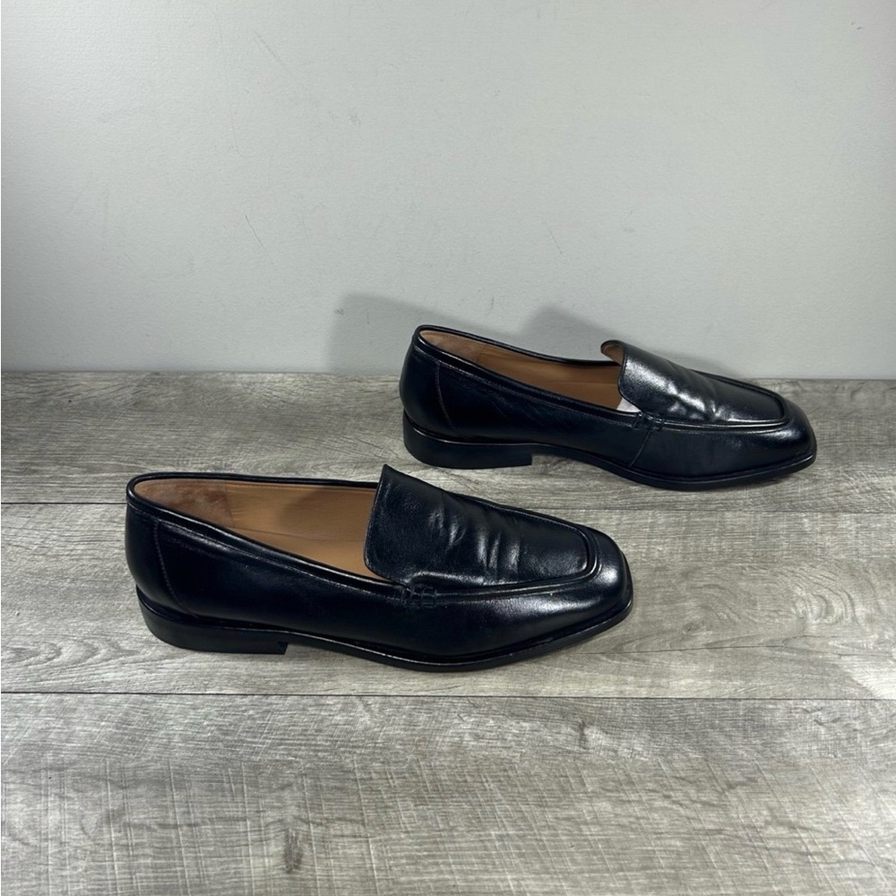 MadeWell Women’s The Bennie Warm Black Leather Loafers Slip On Shoes Size 11